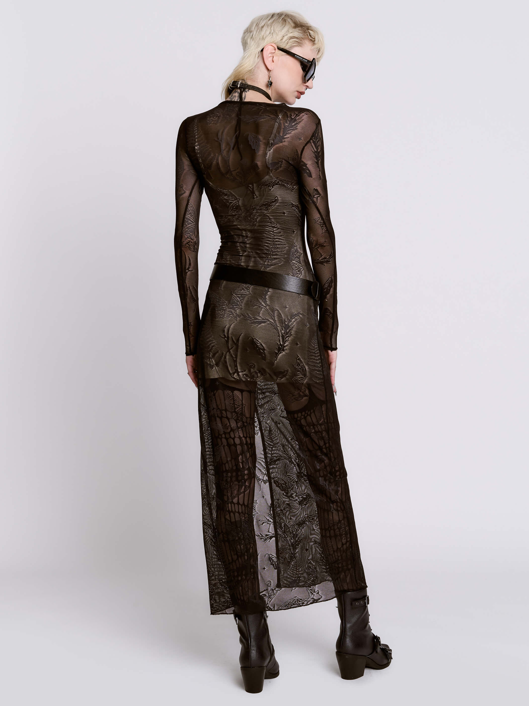 Bat Mesh Maxi Dress - Image 7