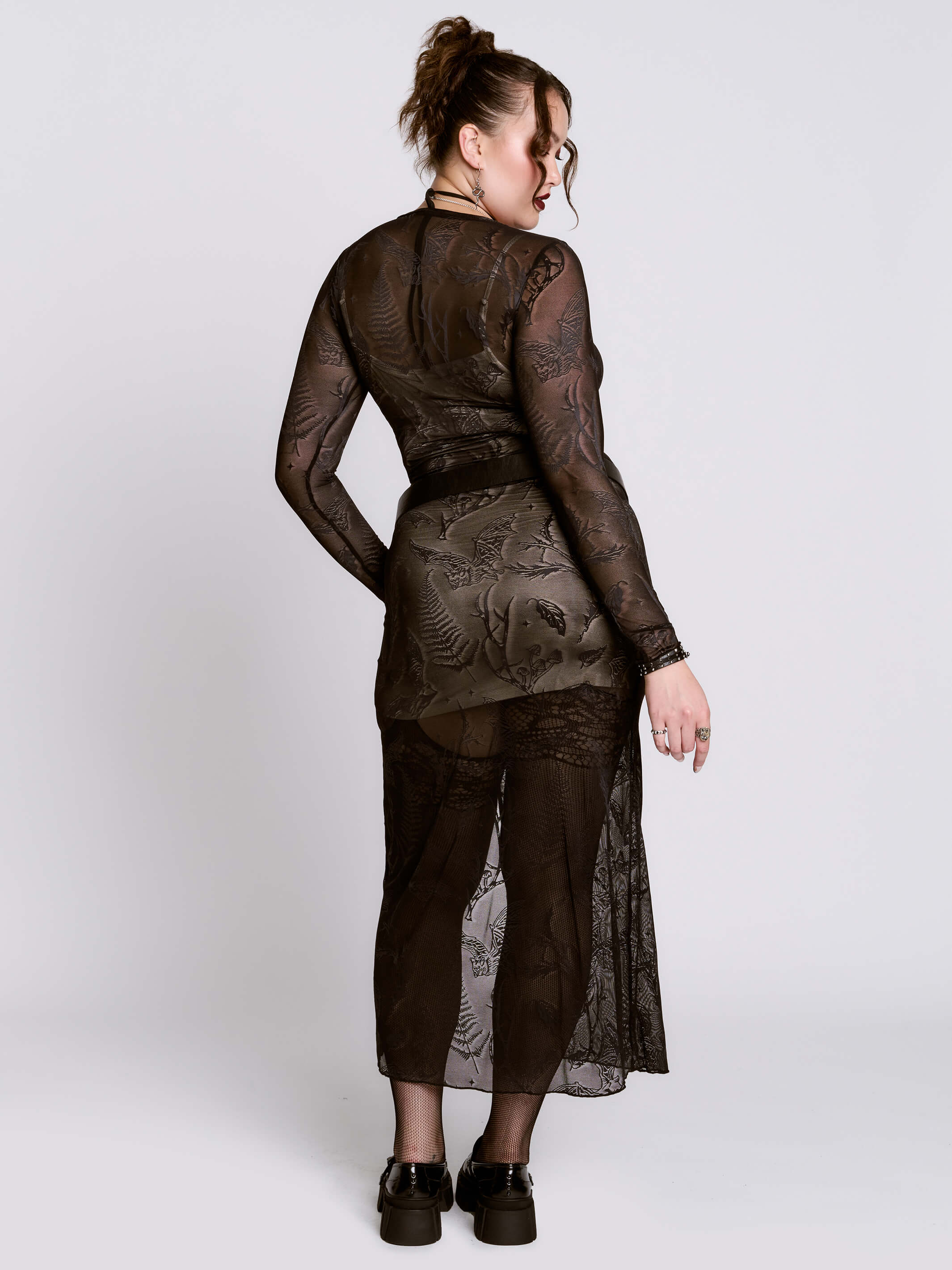 Bat Mesh Maxi Dress - Image 12