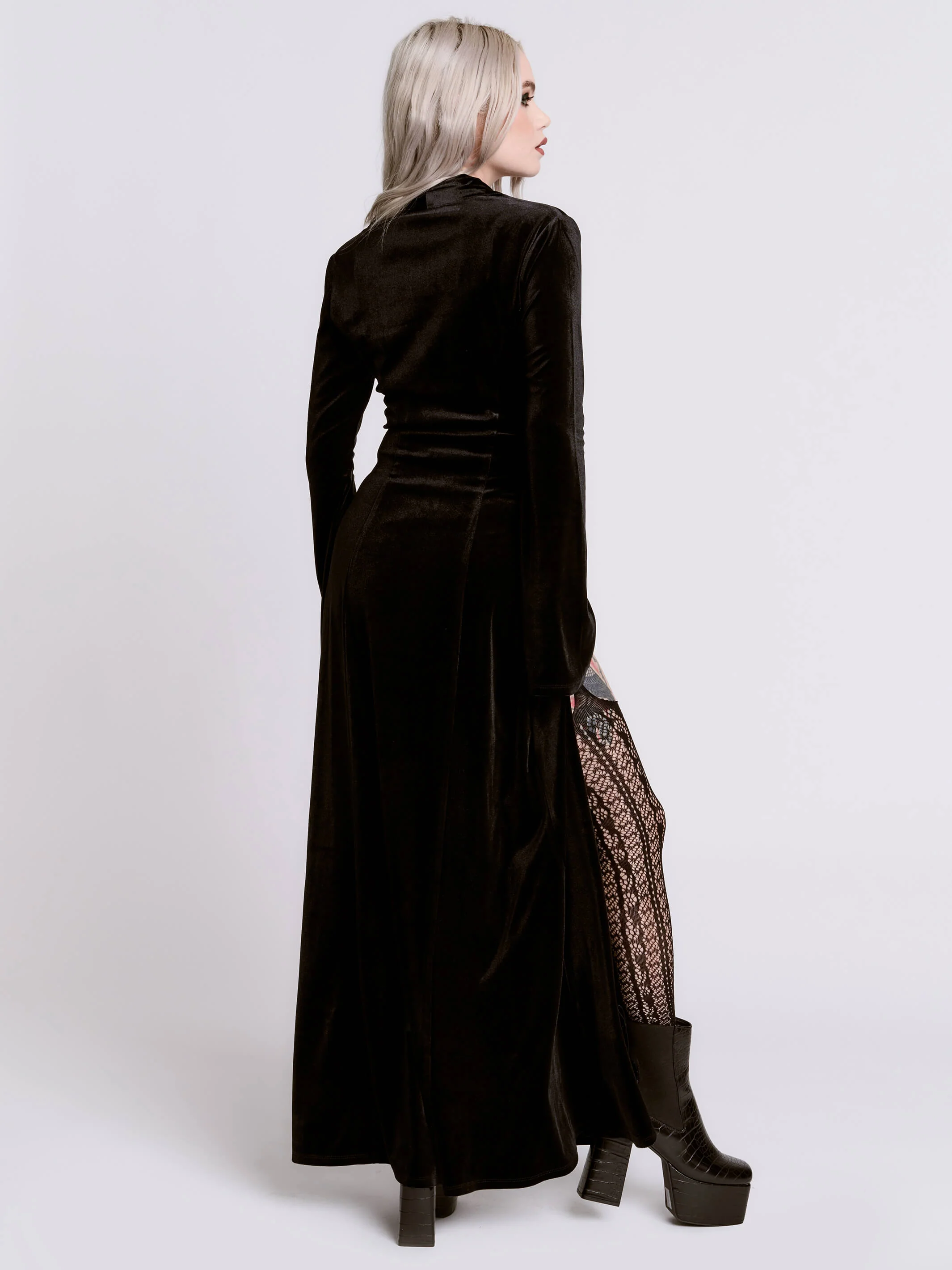 Black Lodge Velvet Dress - Image 15