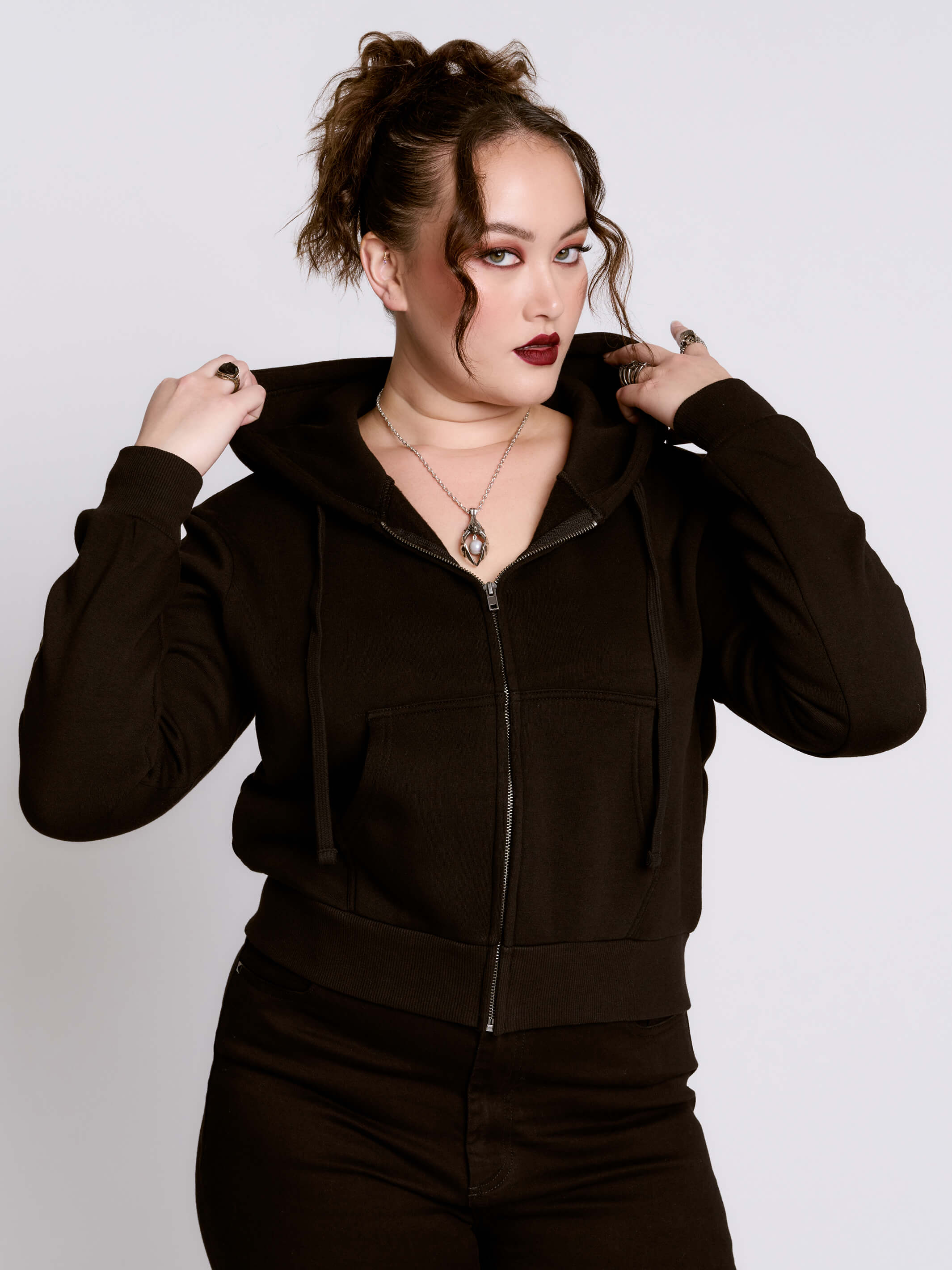 Cropped Forest Witch Hoodie - Image 3