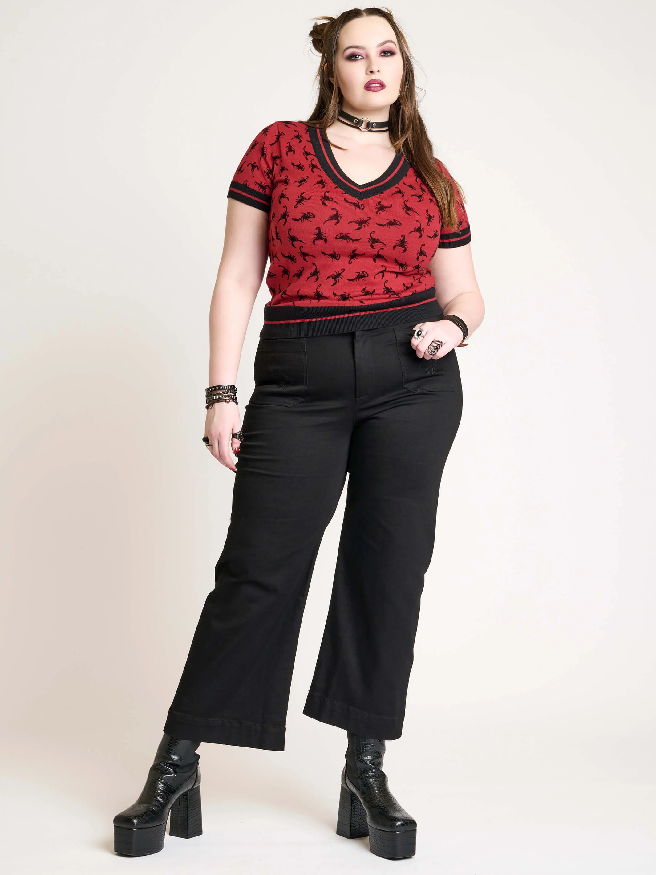 Cropped Wide Leg Jeans - Image 3