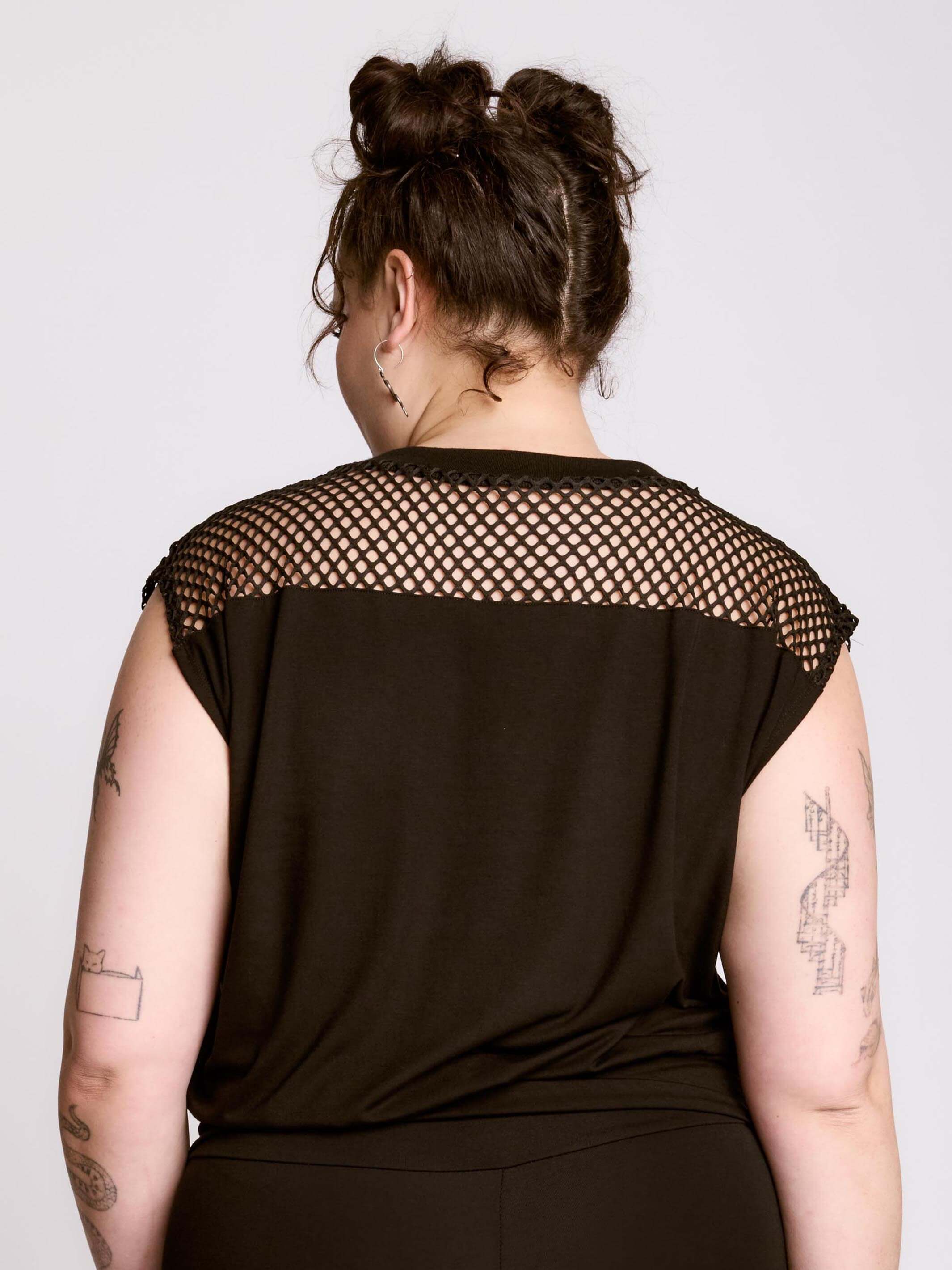 Fishnet Blouson Top - Image 11