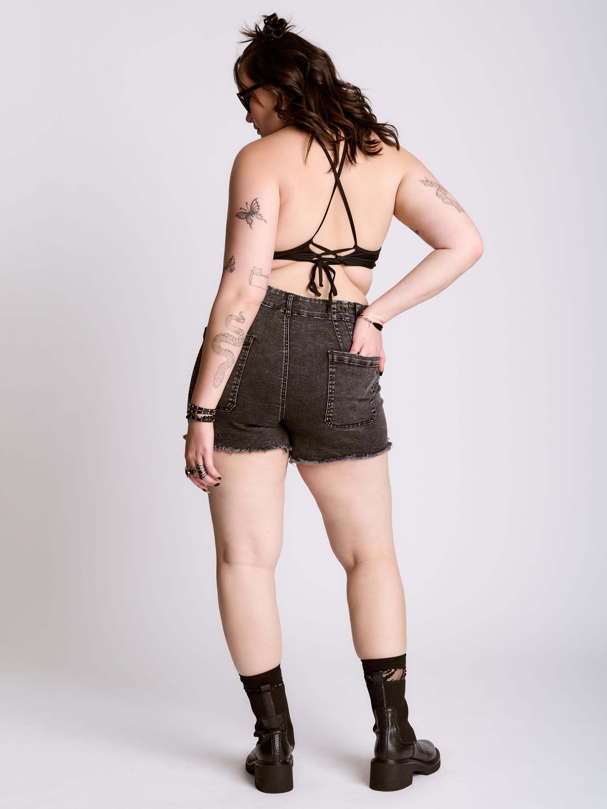 Triple Moon Denim Shorts - Image 8