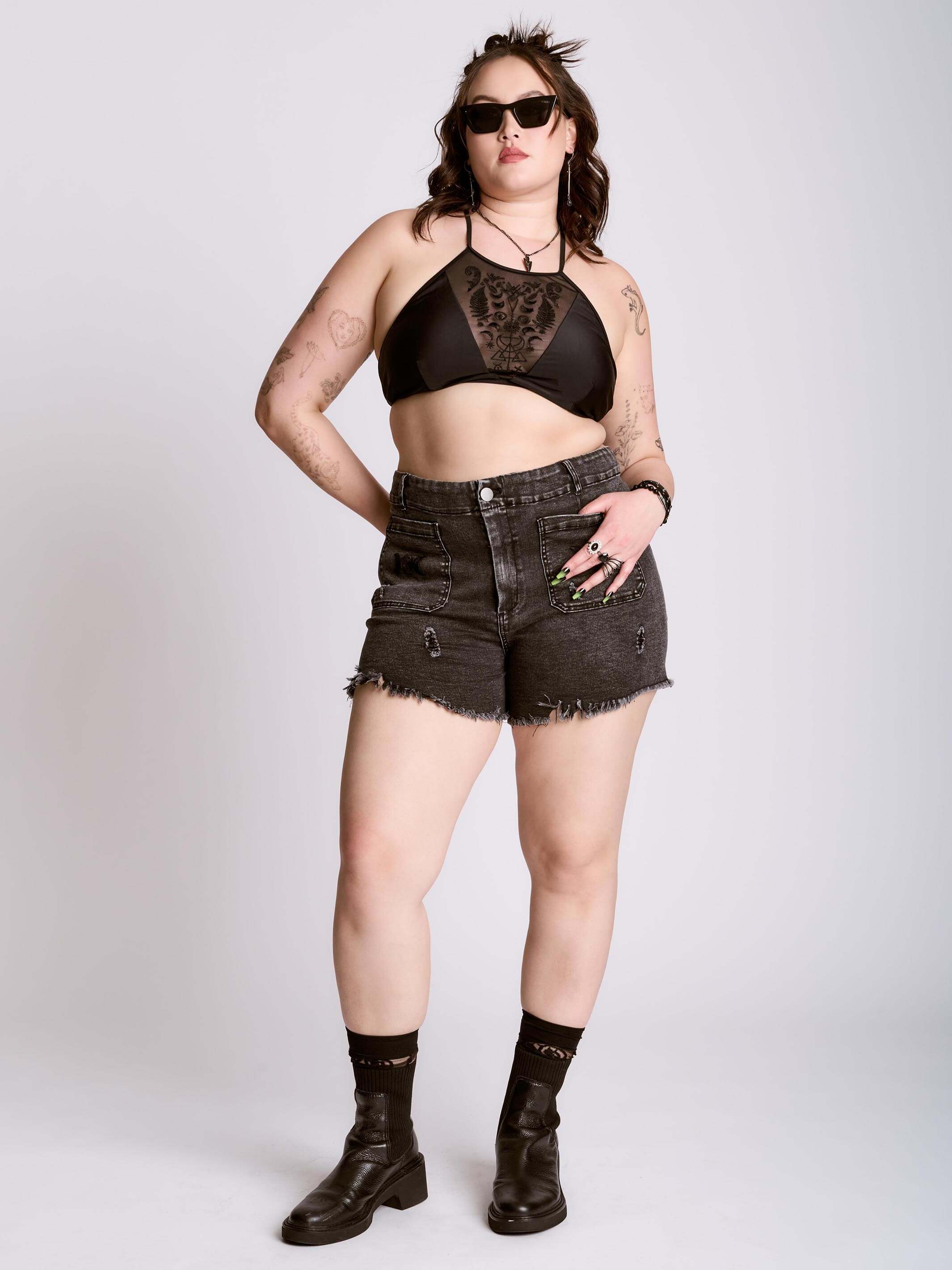 Triple Moon Denim Shorts - Image 9