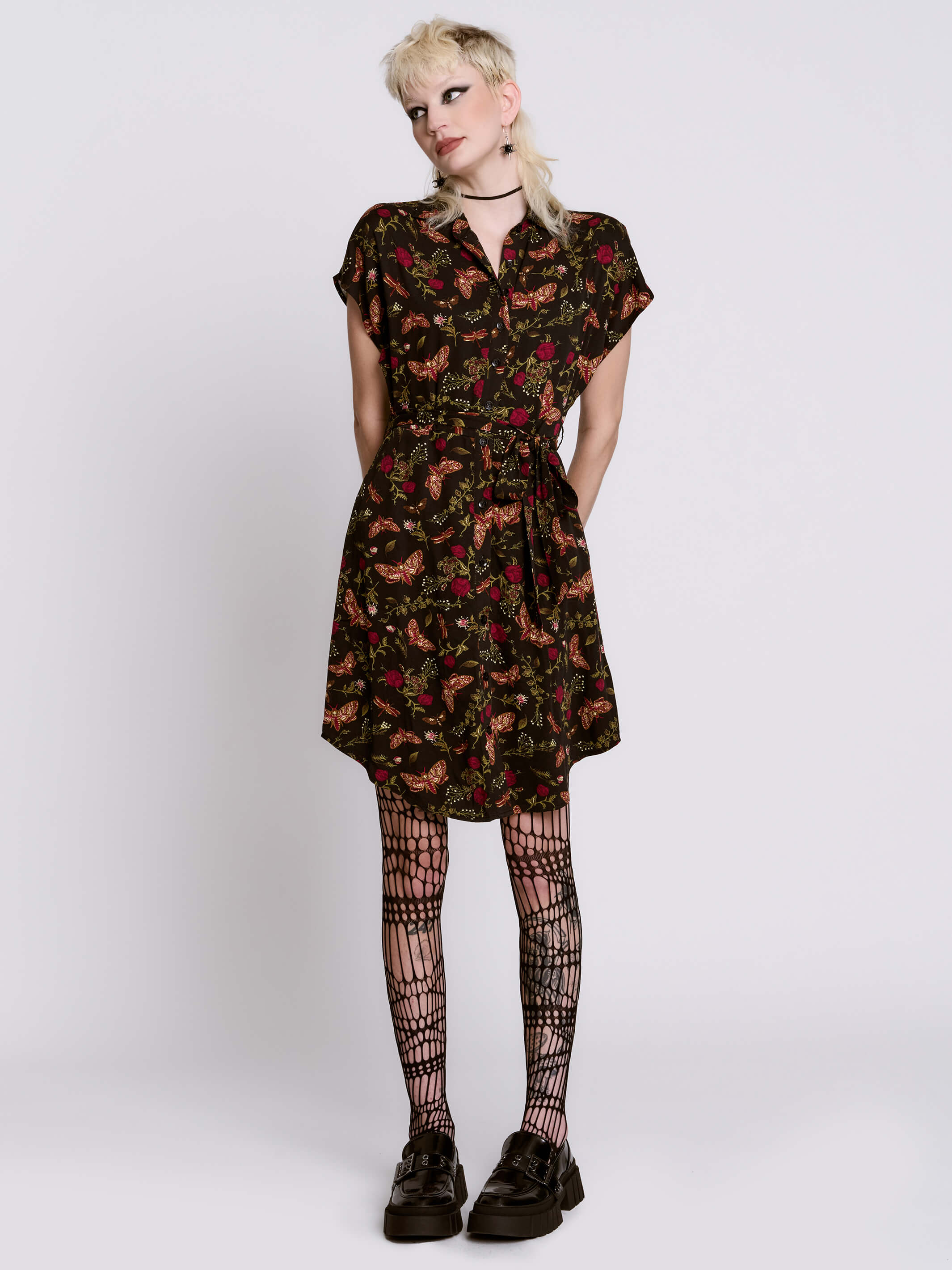Moth to the Flame Shirt Dress - Image 3