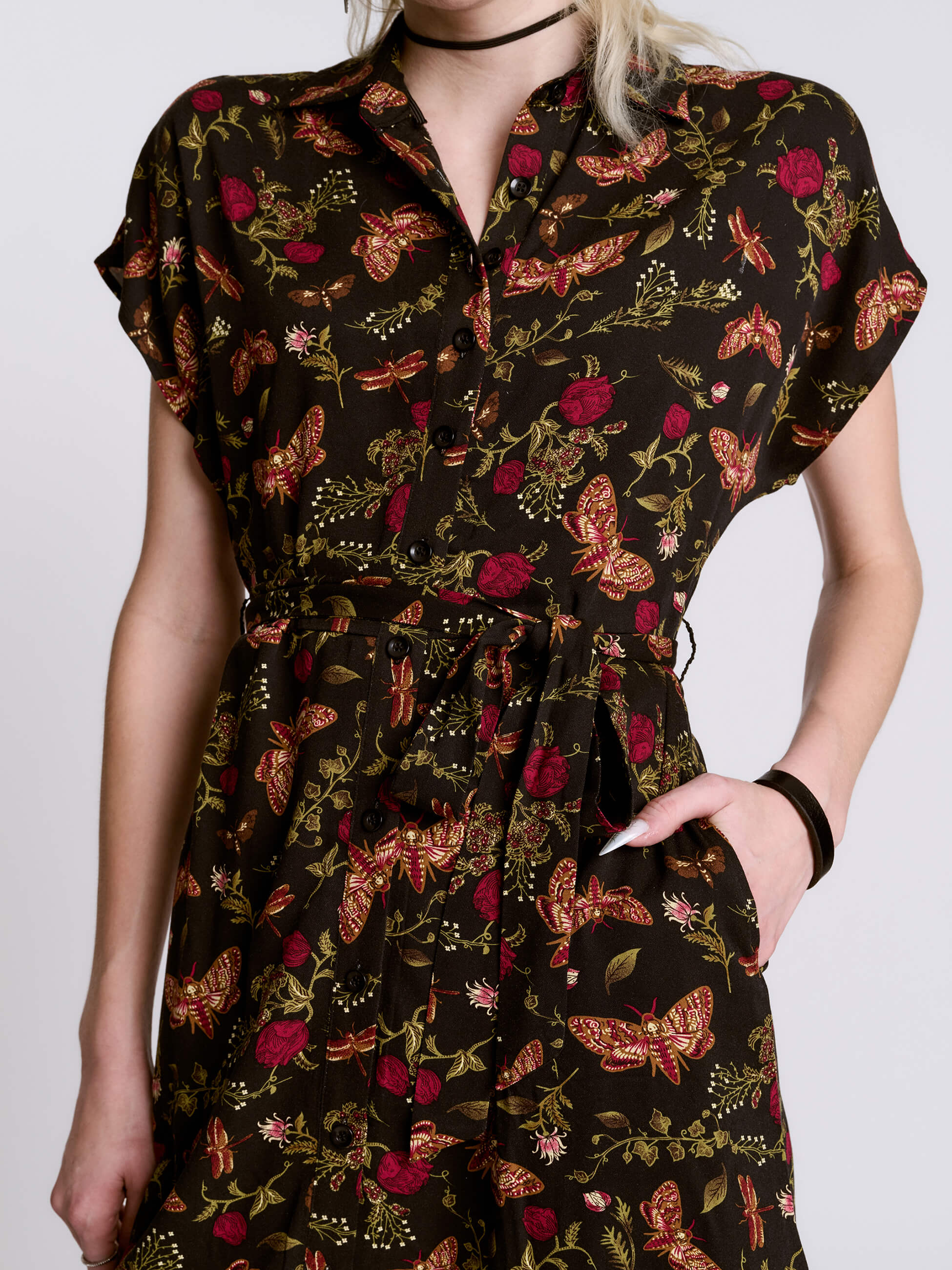 Moth to the Flame Shirt Dress - Image 5