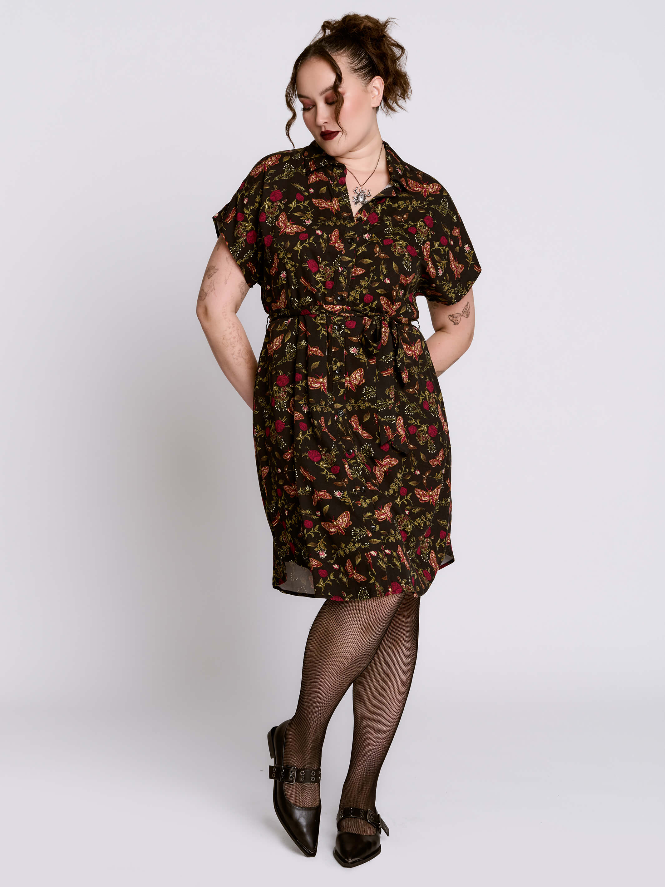Moth to the Flame Shirt Dress - Image 8