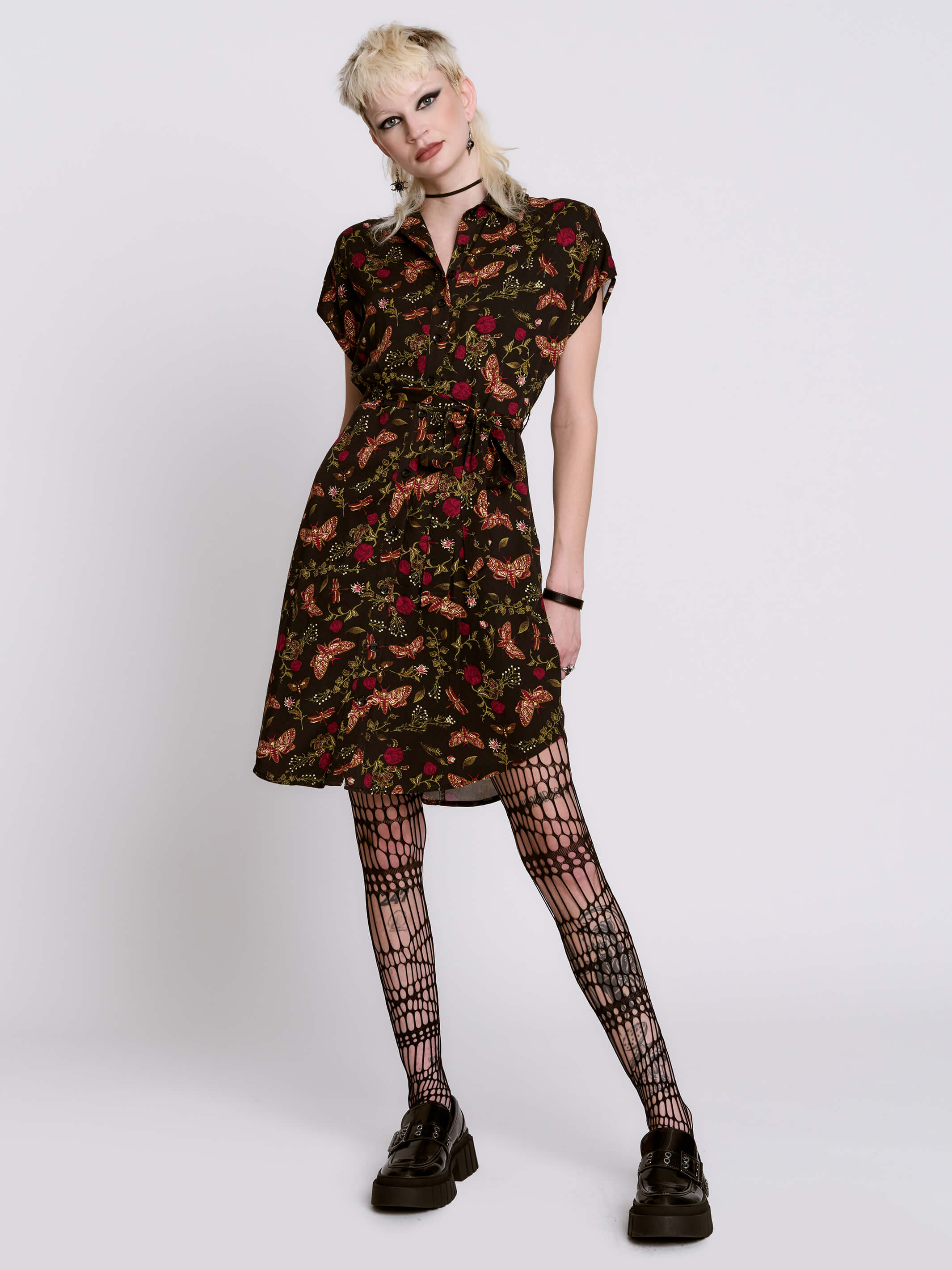Moth to the Flame Shirt Dress - Image 9