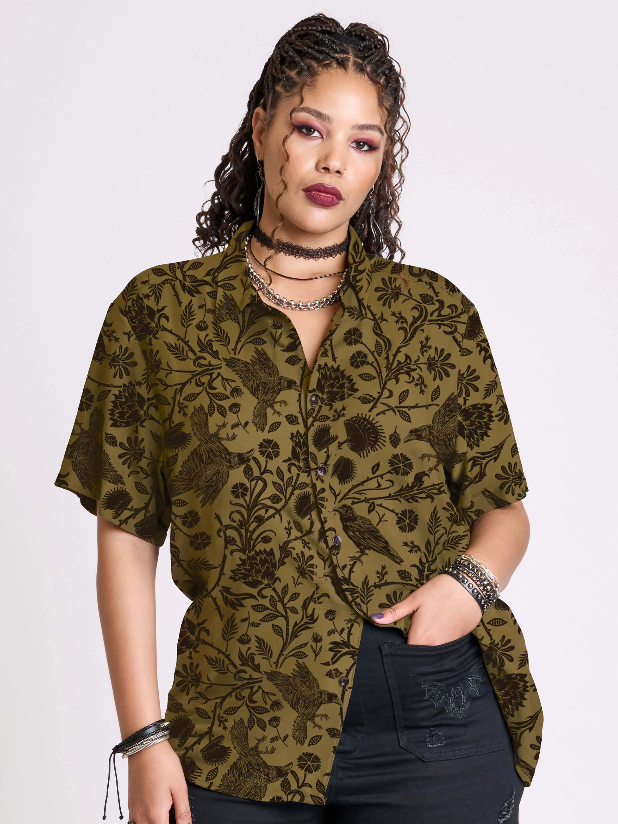 Raven Brocade Shirt - Image 4