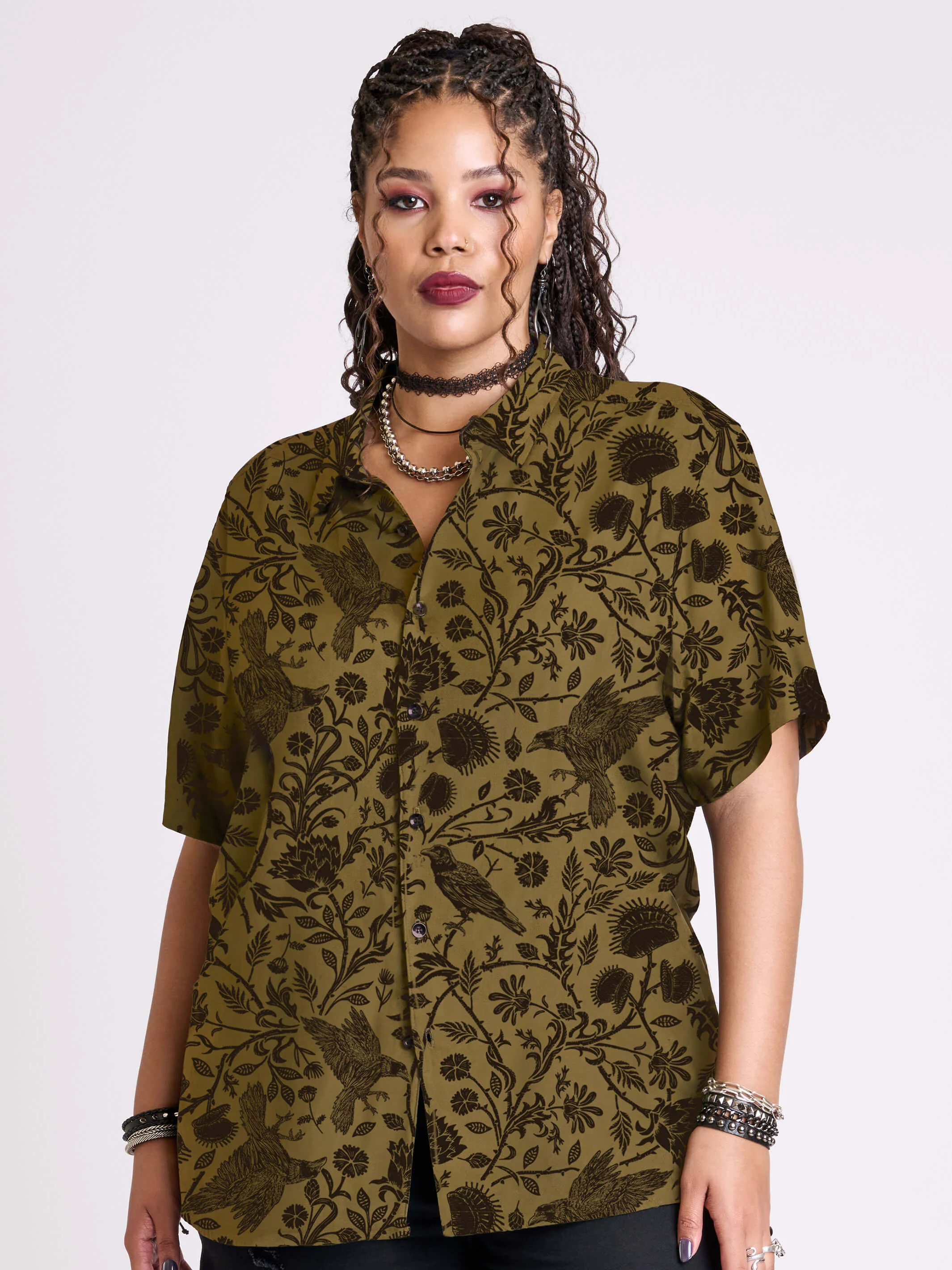 Raven Brocade Shirt - Image 5