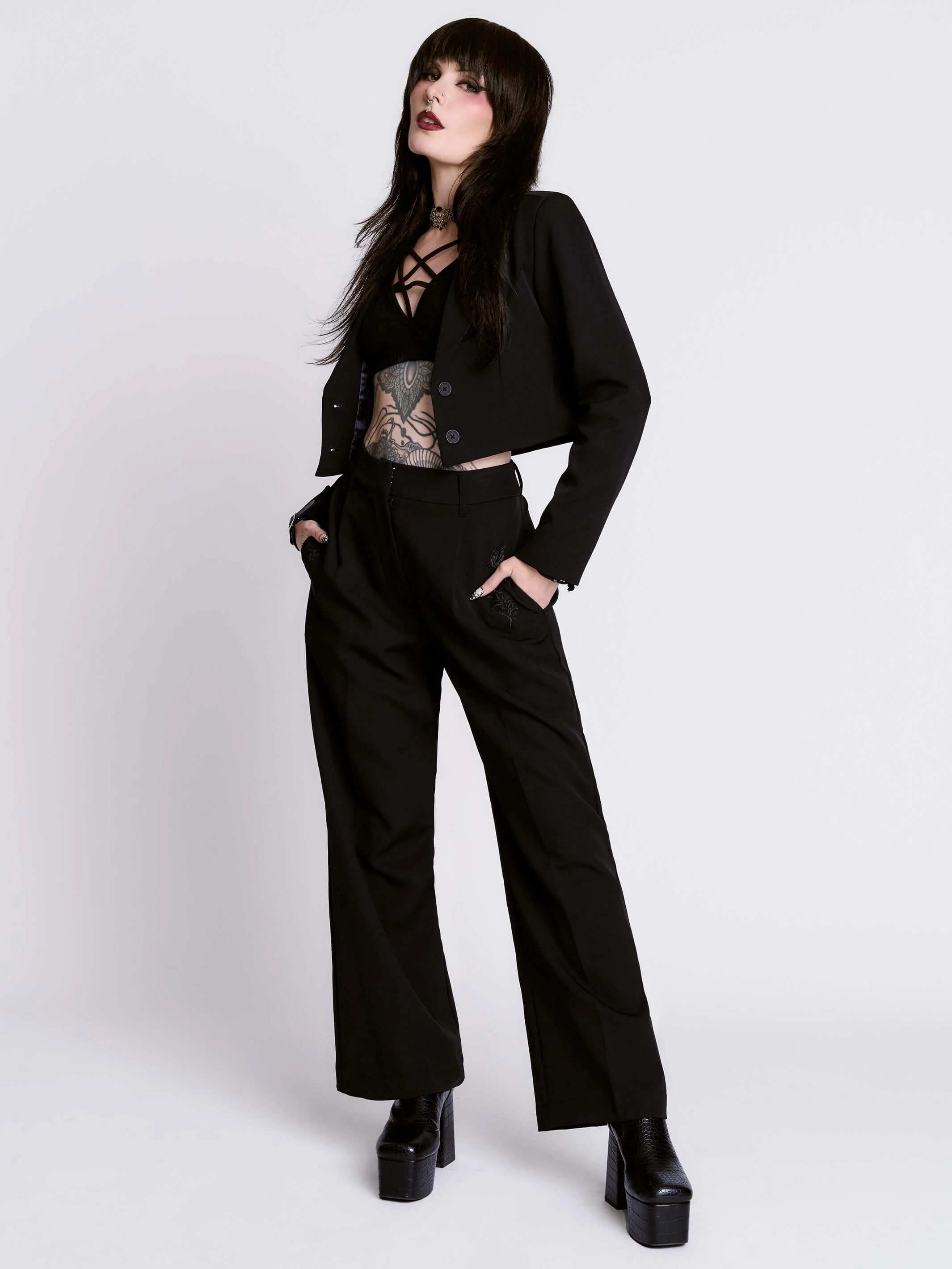 Raven Crop Blazer - Image 5