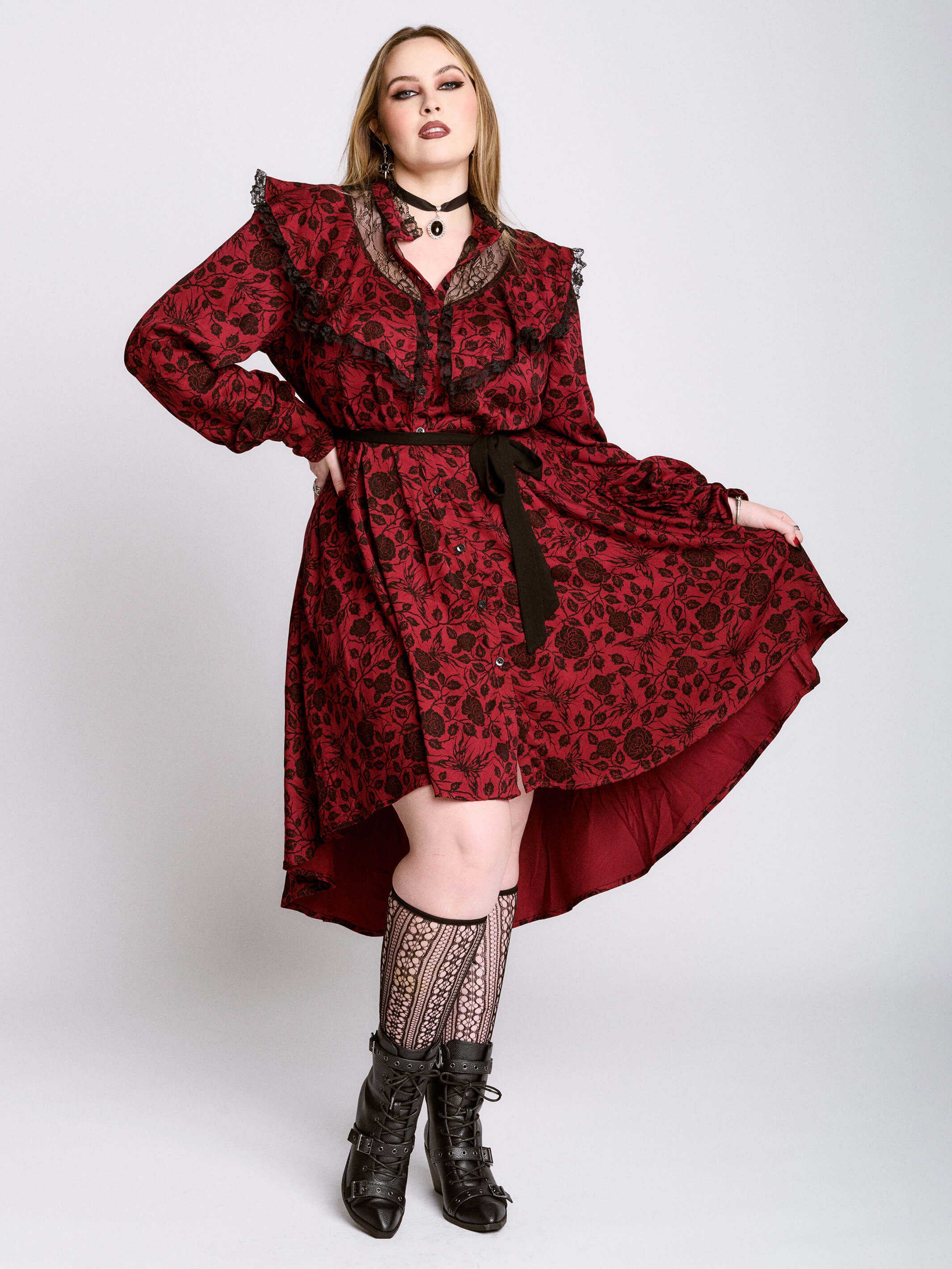 Sigil Rose Victorian Lace Dress - Image 6