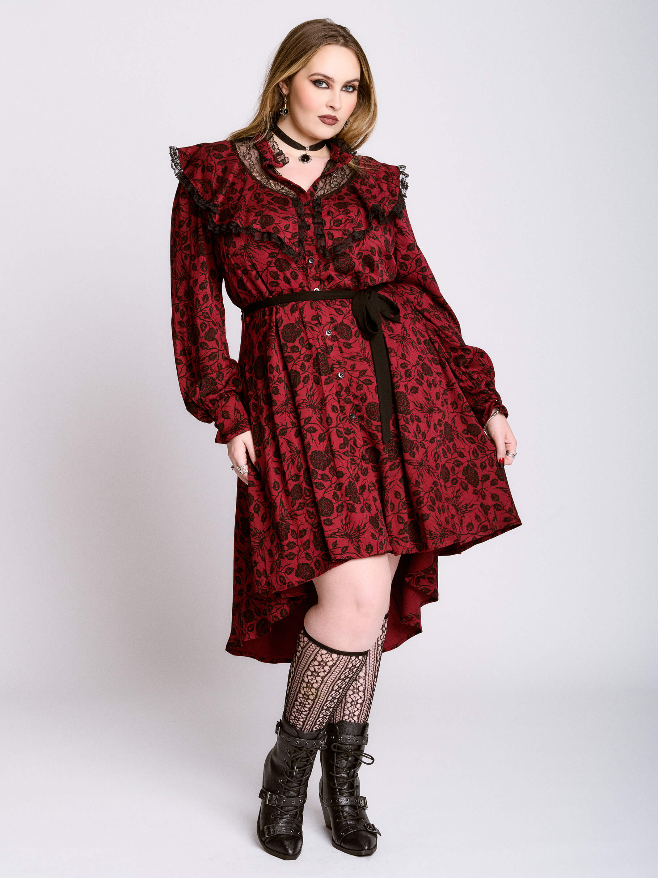 Sigil Rose Victorian Lace Dress - Image 9