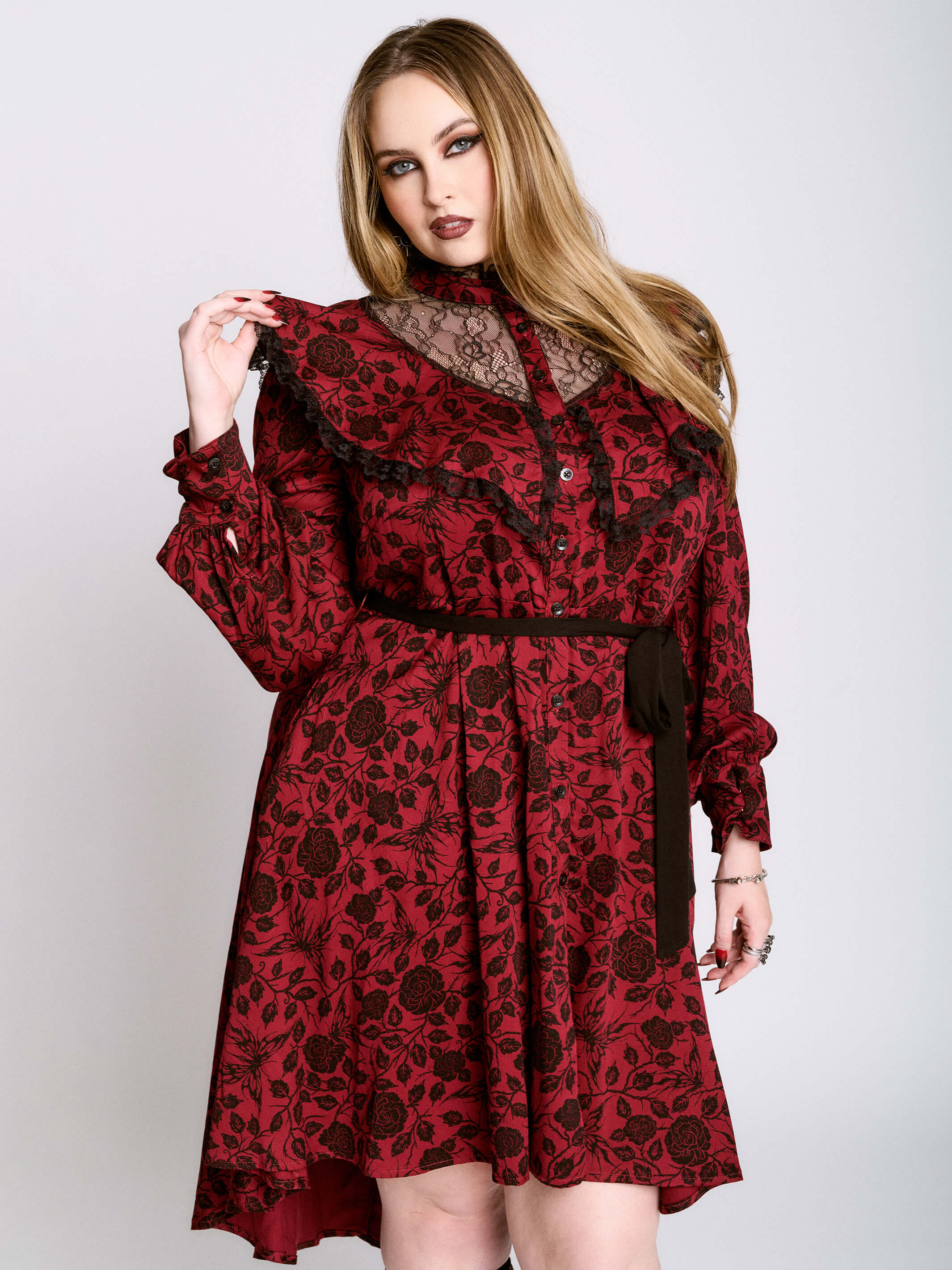 Sigil Rose Victorian Lace Dress - Image 7