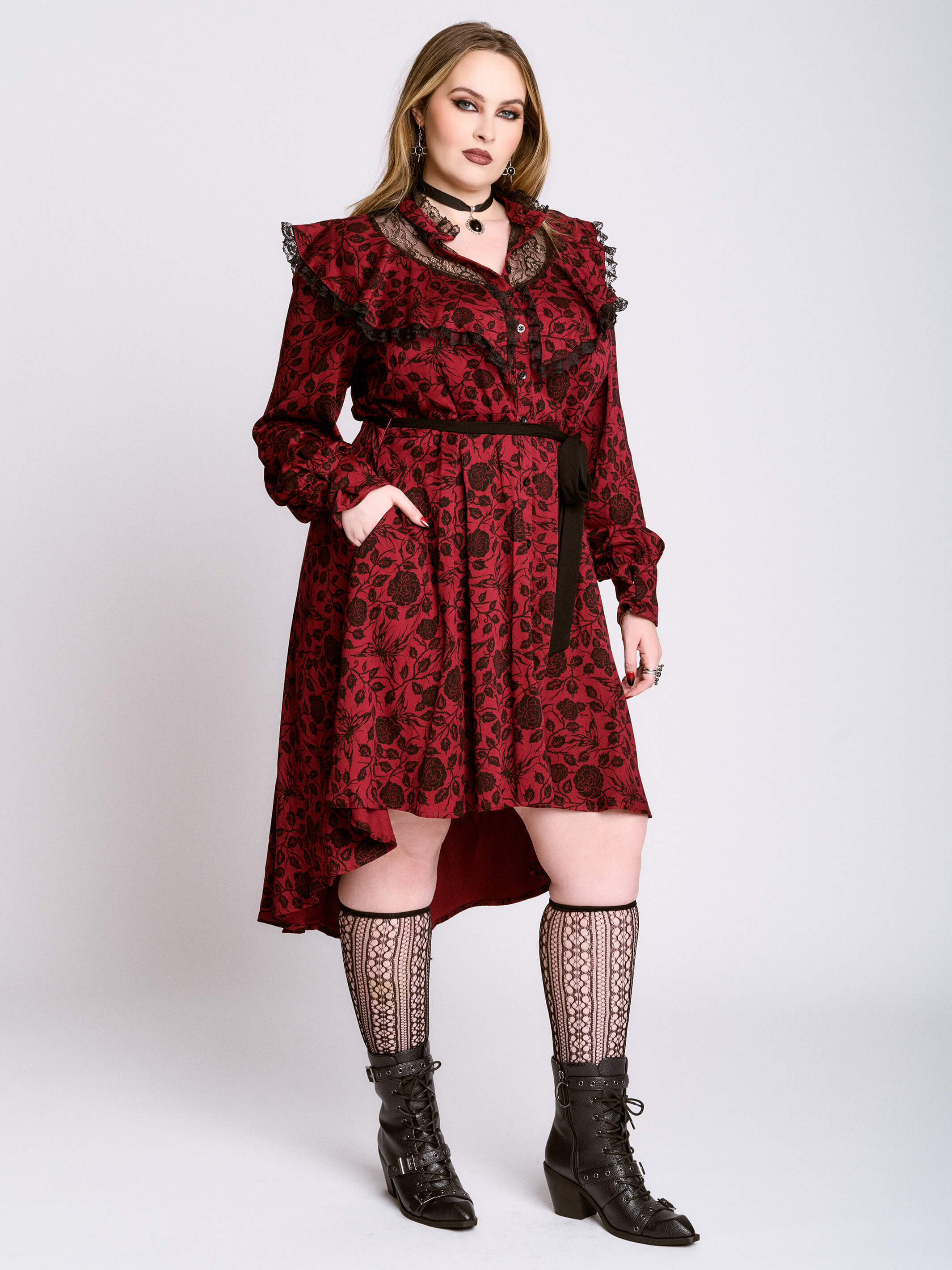Sigil Rose Victorian Lace Dress - Image 11