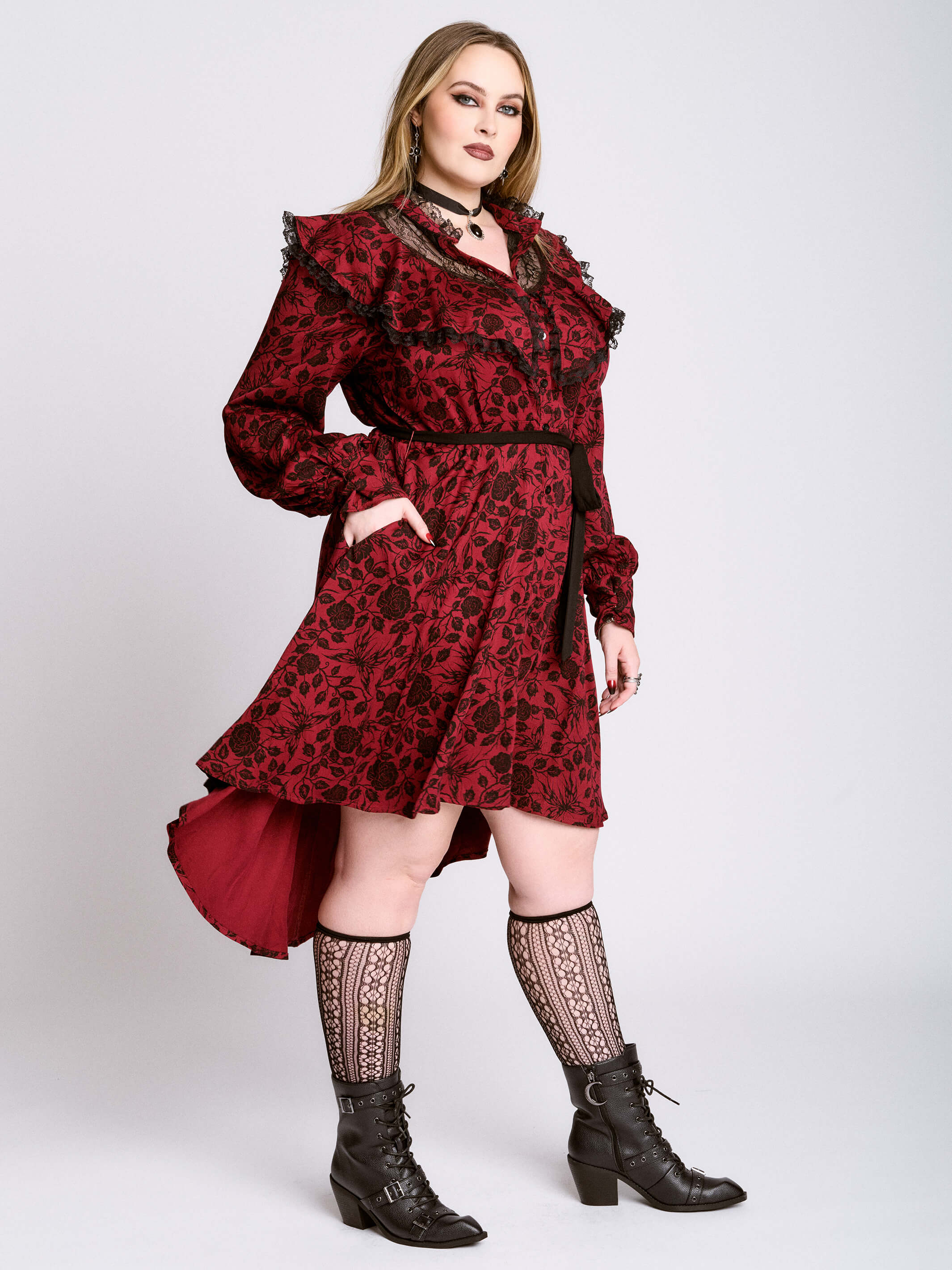 Sigil Rose Victorian Lace Dress - Image 13