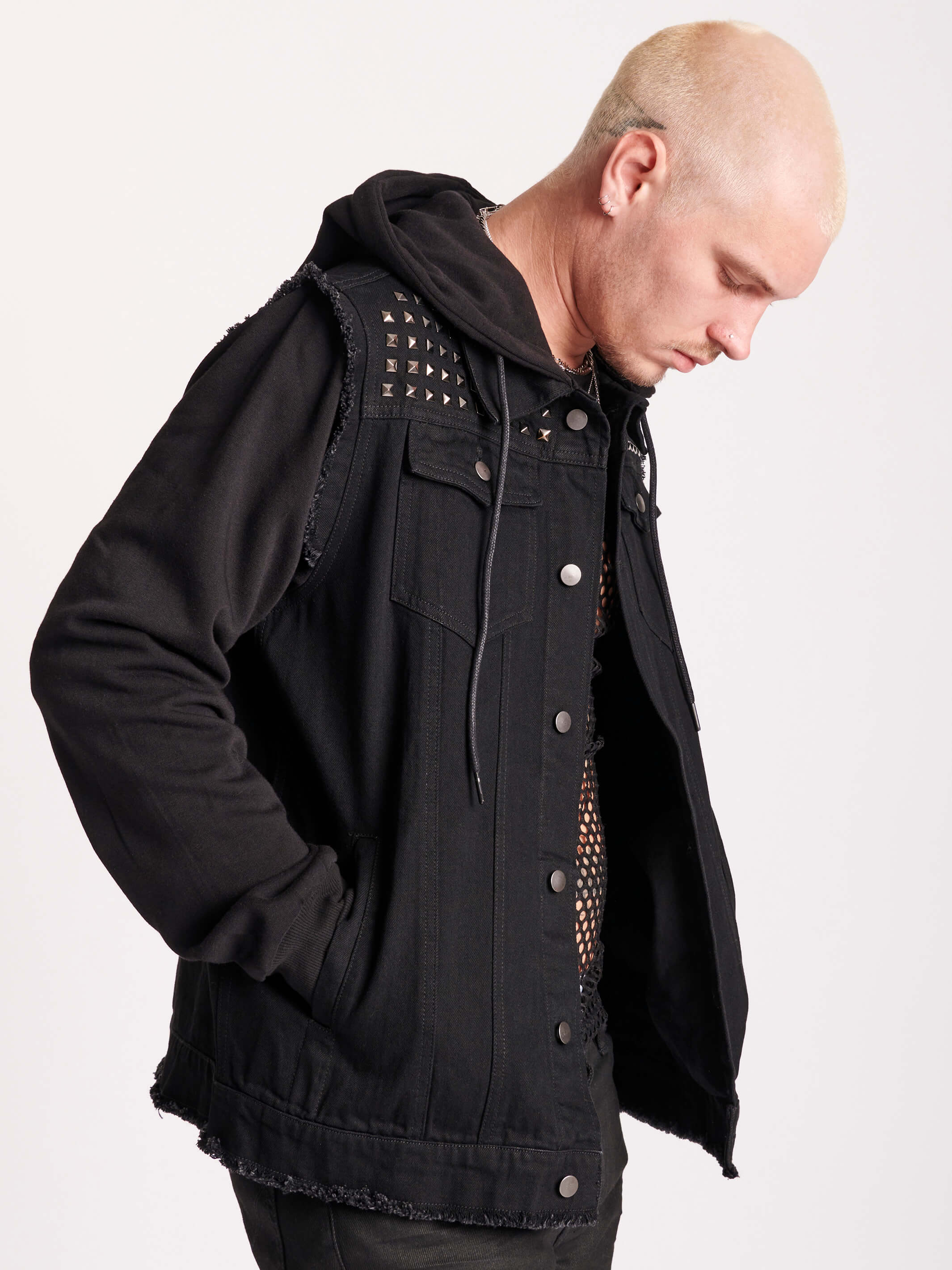 Studded Denim Jacket - Image 3